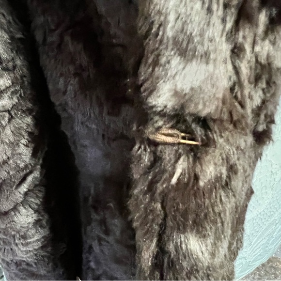 Style & Company Chocolate Brown Faux Fur Teddy Bear Jacket Size M - Picture 8 of 11